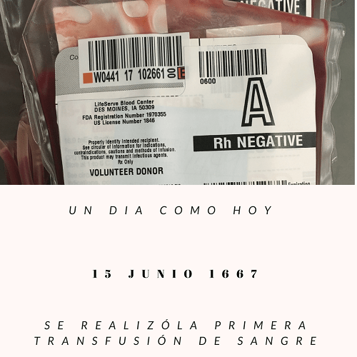 Primera transfusión de sangre en el mundo
