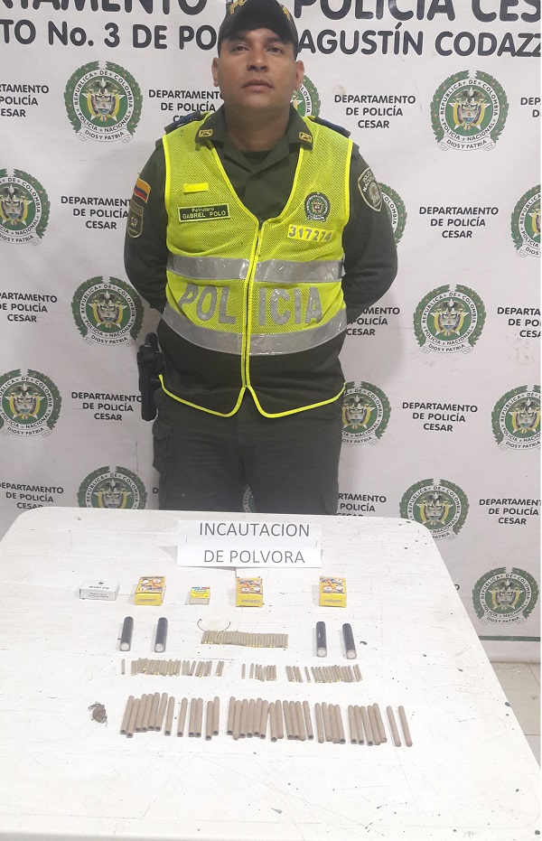 Incautación de polvora Codazzi
