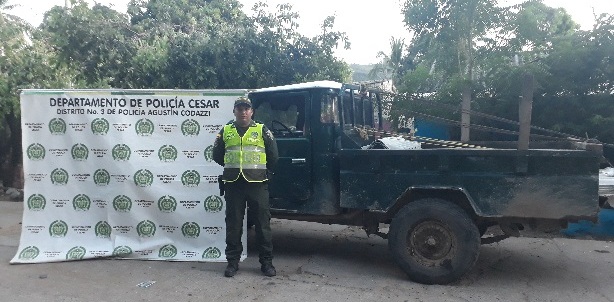 Vehiculo extranjero incautado Codazzi
